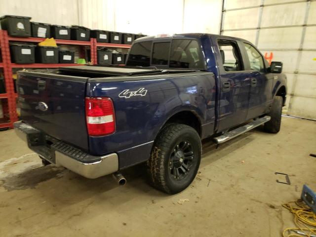 1FTPW14V68KB22595 - 2008 FORD F150 SUPERCREW BLUE photo 3