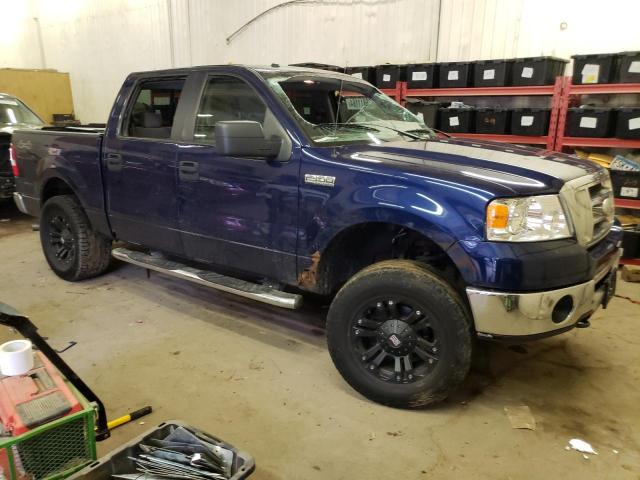 1FTPW14V68KB22595 - 2008 FORD F150 SUPERCREW BLUE photo 4