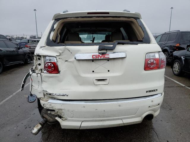 1GKKVTED8CJ226538 - 2012 GMC ACADIA DENALI WHITE photo 6