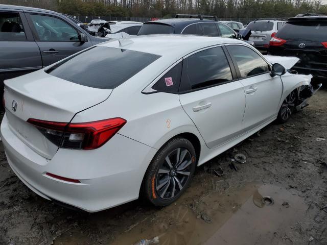 2HGFE1F72NH323993 - 2022 HONDA CIVIC EX WHITE photo 3