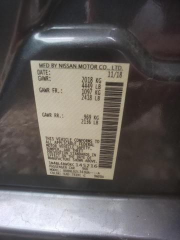 1N4BL4BW0KC145216 - 2019 NISSAN ALTIMA S GRAY photo 12