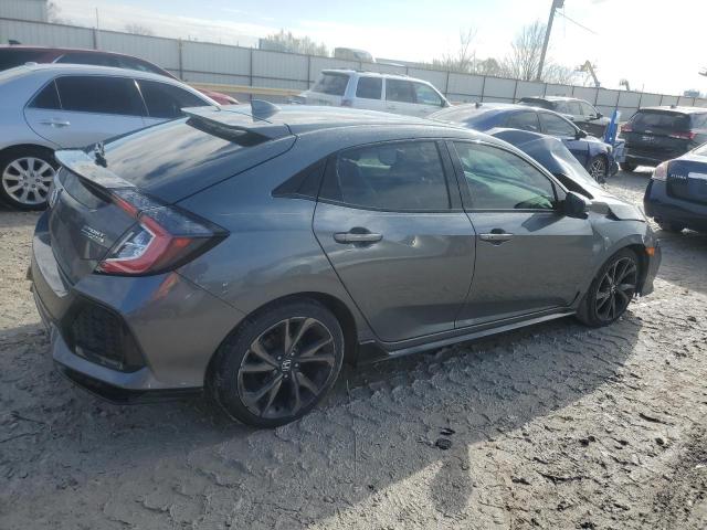 SHHFK7H96KU203168 - 2019 HONDA CIVIC SPORT TOURING GRAY photo 3