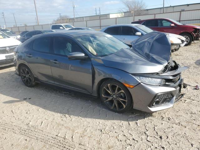 SHHFK7H96KU203168 - 2019 HONDA CIVIC SPORT TOURING GRAY photo 4