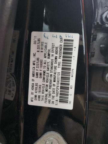 1HGCP2F61CA007135 - 2012 HONDA ACCORD SE BLACK photo 12