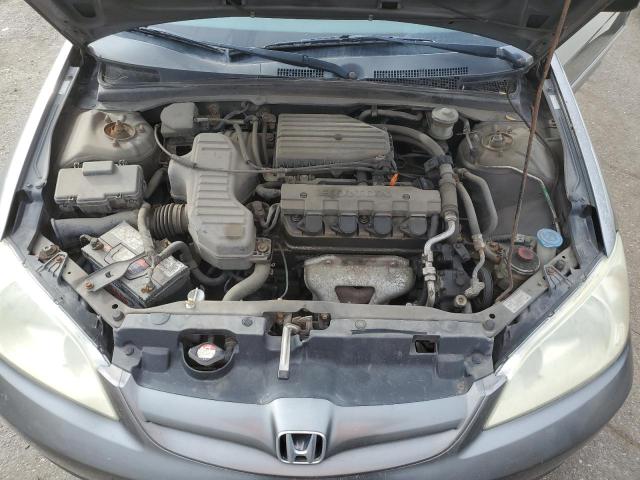 2HGES16594H524369 - 2004 HONDA CIVIC LX GRAY photo 11