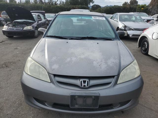 2HGES16594H524369 - 2004 HONDA CIVIC LX GRAY photo 5