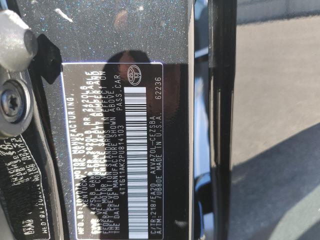 4T1G11AK2PU814103 - 2023 TOYOTA CAMRY SE NIGHT SHADE BLACK photo 12