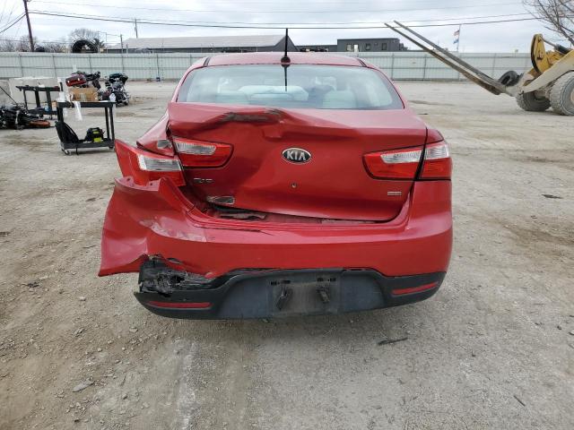 KNADM4A30D6192042 - 2013 KIA RIO LX RED photo 6