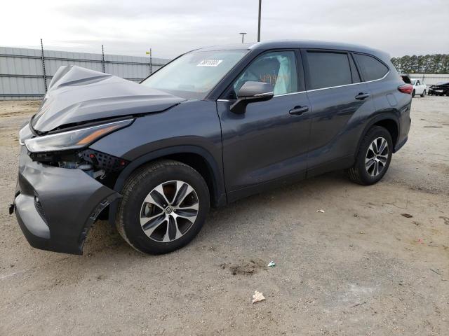 5TDGZRAH7MS516808 - 2021 TOYOTA HIGHLANDER XLE ნაცრისფერი ფოტო 1