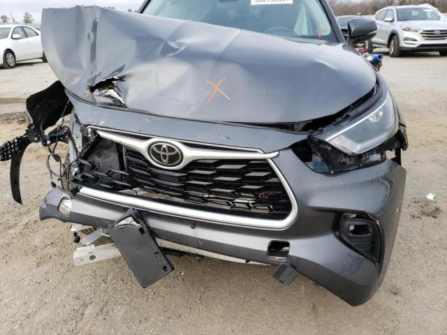 5TDGZRAH7MS516808 - 2021 TOYOTA HIGHLANDER XLE GRAY photo 12