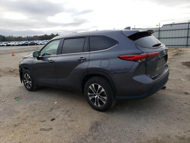 5TDGZRAH7MS516808 - 2021 TOYOTA HIGHLANDER XLE ნაცრისფერი ფოტო 2