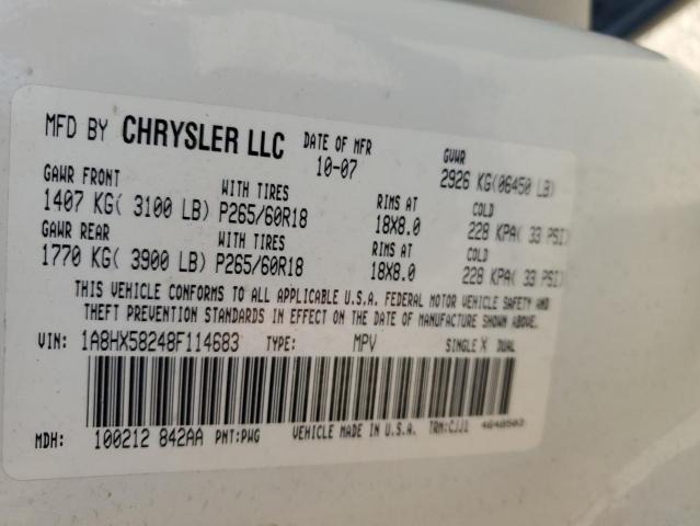 1A8HX58248F114683 - 2008 CHRYSLER ASPEN LIMITED CREAM photo 13