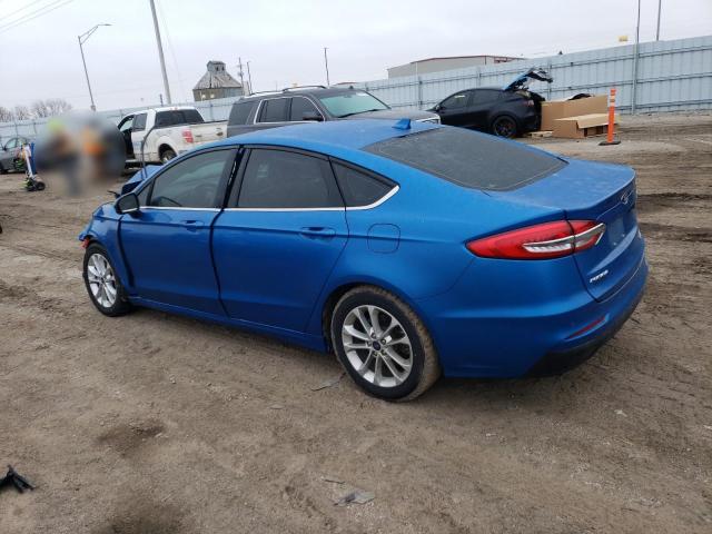 3FA6P0HD4KR194246 - 2019 FORD FUSION SE BLUE photo 2