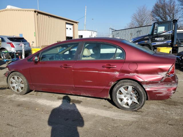 1HGFA16548L101313 - 2008 HONDA CIVIC LX BURGUNDY photo 2