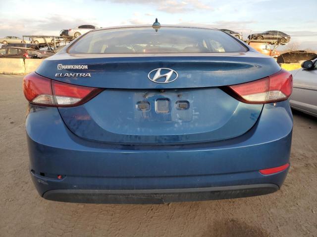 KMHDH4AE4GU567936 - 2016 HYUNDAI ELANTRA SE BLUE photo 6