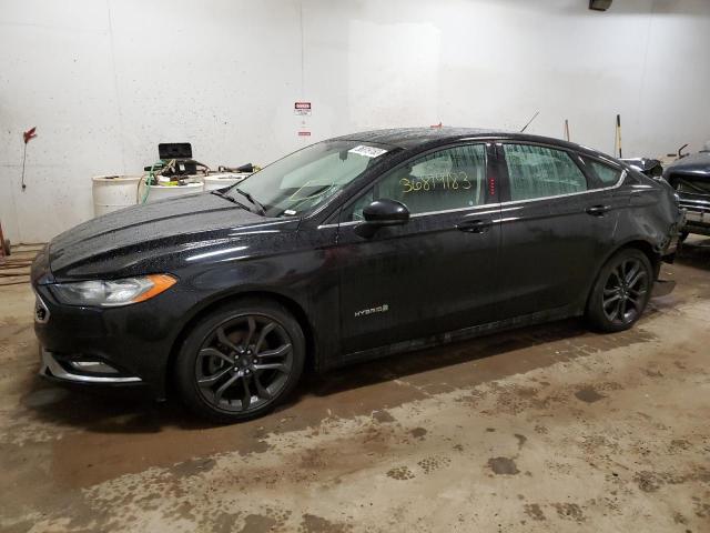 3FA6P0LU2JR247998 - 2018 FORD FUSION SE HYBRID BLACK photo 1