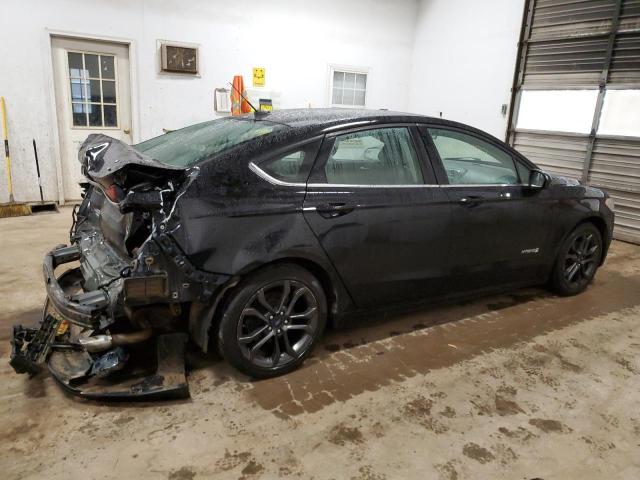 3FA6P0LU2JR247998 - 2018 FORD FUSION SE HYBRID BLACK photo 3