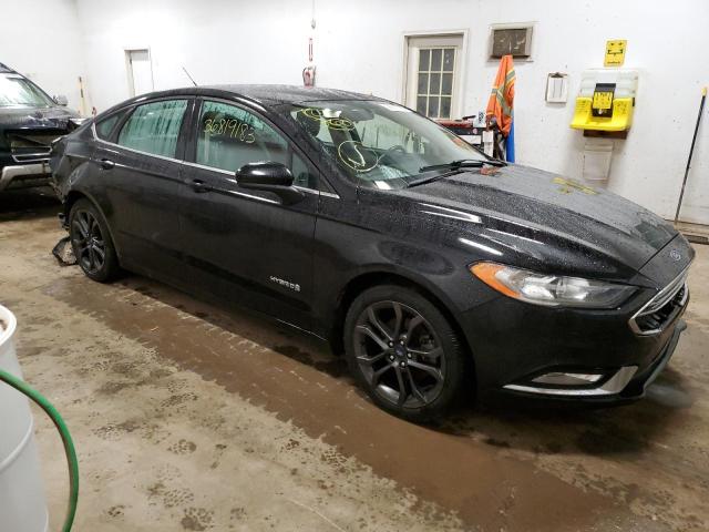 3FA6P0LU2JR247998 - 2018 FORD FUSION SE HYBRID BLACK photo 4