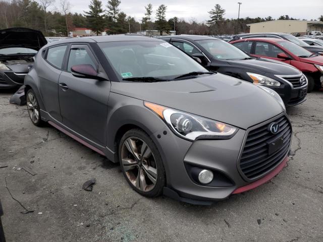 KMHTC6AE5EU183568 - 2014 HYUNDAI VELOSTER TURBO GRAY photo 4