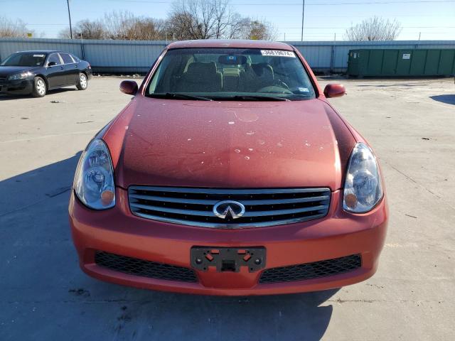 JNKCV51E05M220792 - 2005 INFINITI G35 ORANGE photo 5