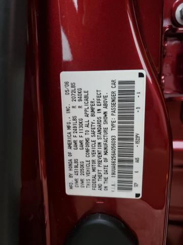 19UUA66256A056093 - 2006 ACURA 3.2TL BURGUNDY photo 12