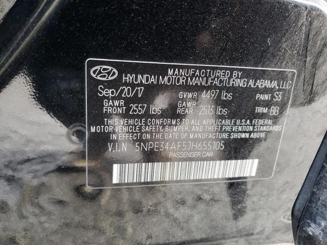 5NPE34AF5JH655105 - 2018 HYUNDAI SONATA SPORT BLACK photo 12