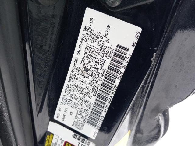 5TEUU4EN0AZ679075 - 2010 TOYOTA TACOMA ACCESS CAB BLACK photo 12