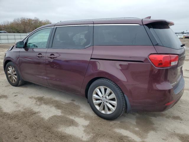 KNDMC5C11J6348298 - 2018 KIA SEDONA EX MAROON photo 2