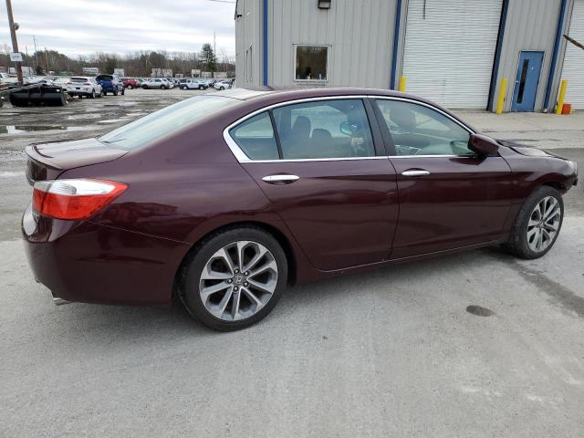 1HGCR2F51DA224669 - 2013 HONDA ACCORD SPORT BURGUNDY photo 3