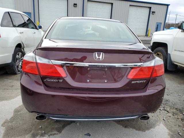 1HGCR2F51DA224669 - 2013 HONDA ACCORD SPORT BURGUNDY photo 6