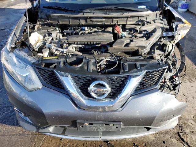 5N1AT2MV6FC761650 - 2015 NISSAN ROGUE S GRAY photo 12