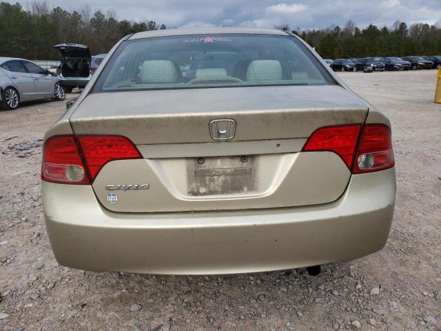 1HGFA16547L014977 - 2007 HONDA CIVIC LX GOLD photo 6