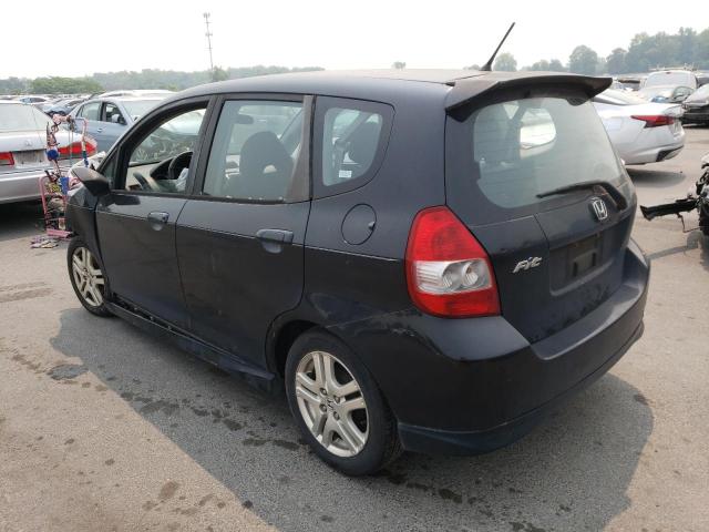 JHMGD38647S054654 - 2007 HONDA FIT S 黑色 照片 2
