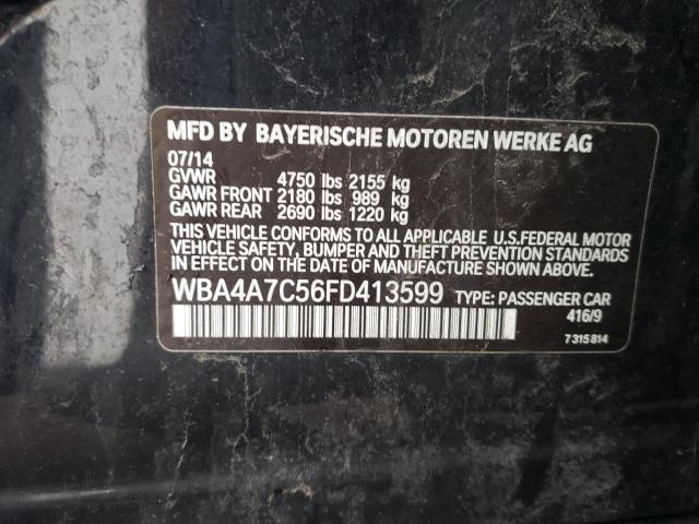 WBA4A7C56FD413599 - 2015 BMW 428 XI GRAN COUPE BLACK photo 13