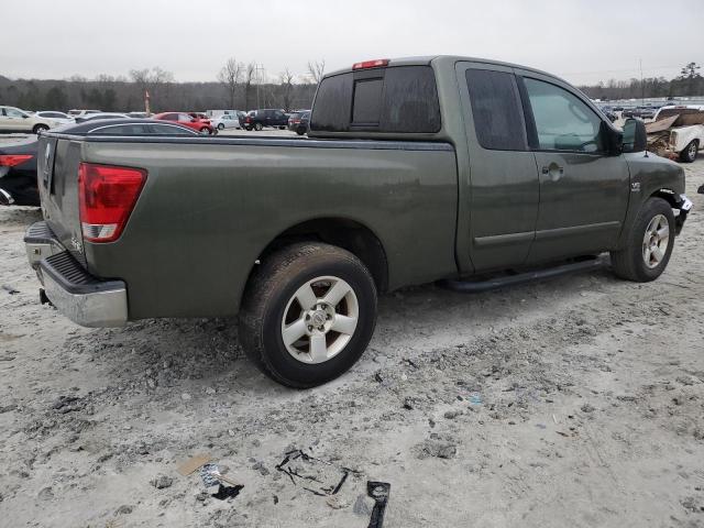 1N6AA06A54N578795 - 2004 NISSAN TITAN XE GREEN photo 3