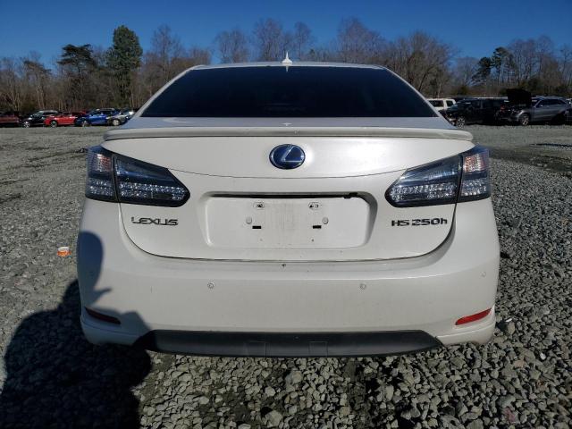 JTHBB1BA3A2023078 - 2010 LEXUS HS 250H WHITE photo 6