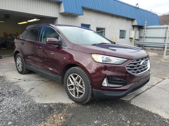 2FMPK4J98MBA00759 - 2021 FORD EDGE SEL BURGUNDY photo 4