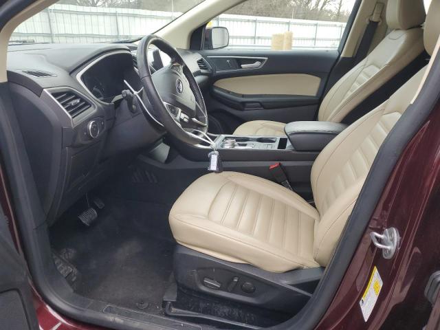 2FMPK4J98MBA00759 - 2021 FORD EDGE SEL BURGUNDY photo 7