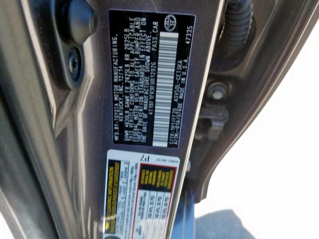 4T1BF1FK9FU012926 - 2015 TOYOTA CAMRY LE  photo 10