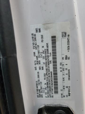 1FTMF1C82GKE58449 - 2016 FORD F150 WHITE photo 12