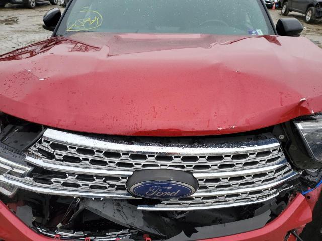 1FMSK8FH2LGB15253 - 2020 FORD EXPLORER LIMITED RED photo 12