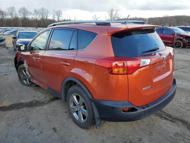 JTMRFREV2FD116090 - 2015 TOYOTA RAV4 XLE ORANGE photo 2