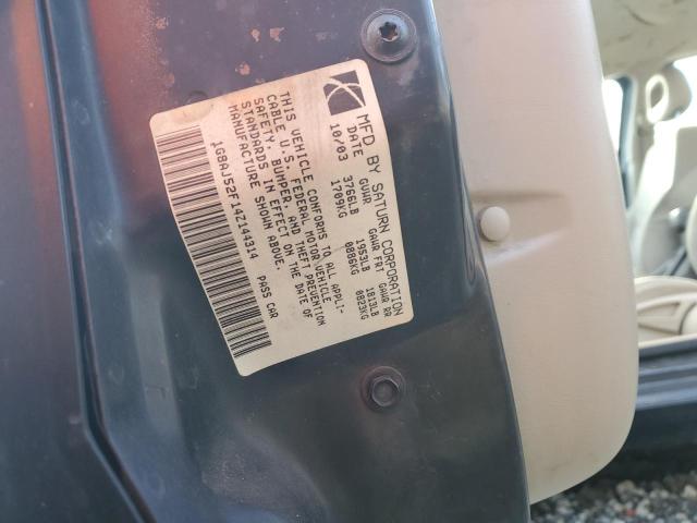 1G8AJ52F14Z144314 - 2004 SATURN ION LEVEL 2 BLACK photo 12