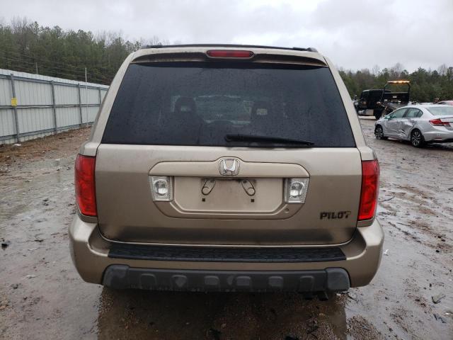 2HKYF18624H512058 - 2004 HONDA PILOT EXL BEIGE photo 6