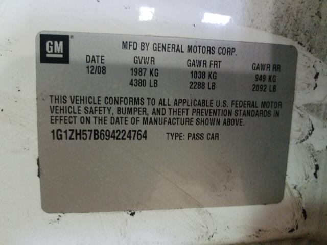 1G1ZH57B694224764 - 2009 CHEVROLET MALIBU 1LT  照片 10