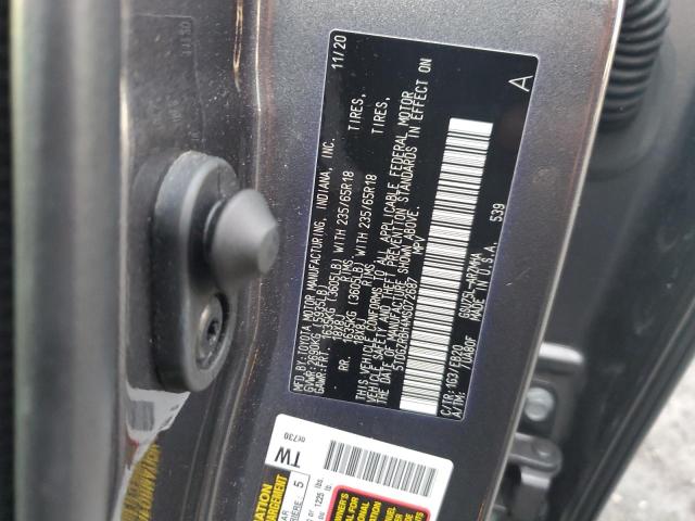 5TDGZRBH4MS072687 - 2021 TOYOTA HIGHLANDER XLE CHARCOAL photo 12