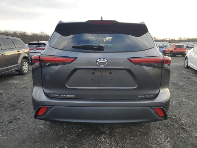 5TDGZRBH4MS072687 - 2021 TOYOTA HIGHLANDER XLE CHARCOAL photo 6