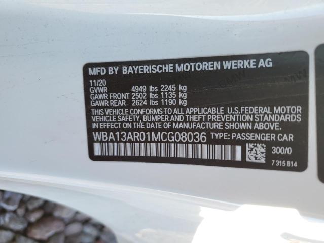 WBA13AR01MCG08036 - 2021 BMW M440XI WHITE photo 12