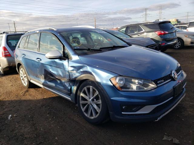 3VWH17AUXHM522425 - 2017 VOLKSWAGEN GOLF ALLTR S BLUE photo 4