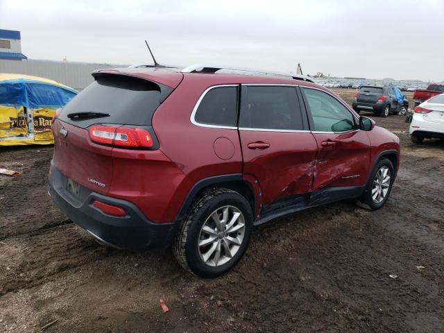 1C4PJLDS2EW157803 - 2014 JEEP CHEROKEE LIMITED RED photo 3